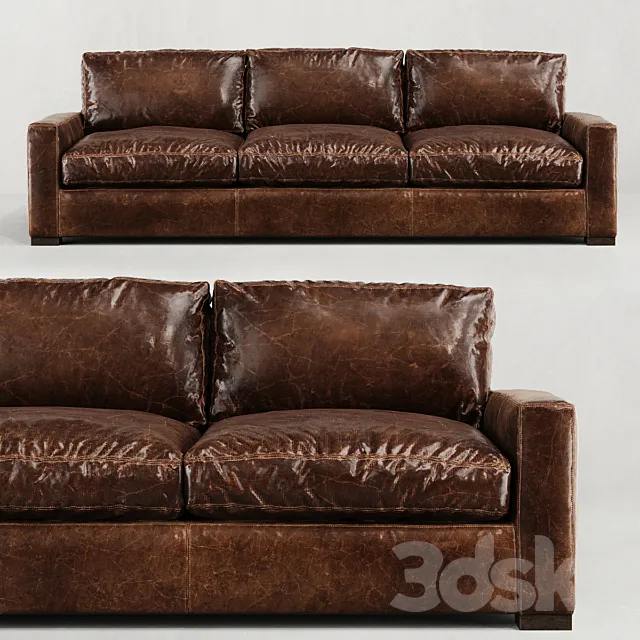 RH _ MAXWELL LEATHER THREE-SEAT-CUSHION SOFA 3DSMax File
