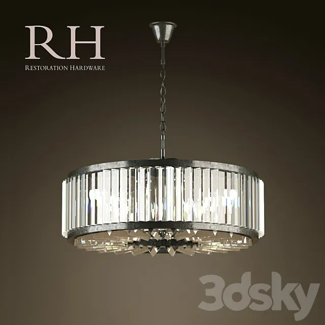 RH _ WELLES CRYSTAL CHANDELIER MEDIUM 3ds Max