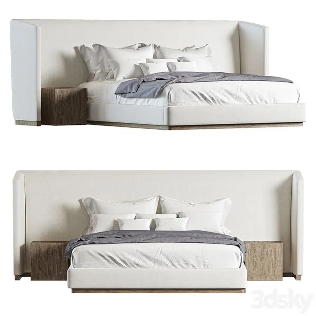 RH ALESSA EXTENDED SHELTER BED 3dsMax Model