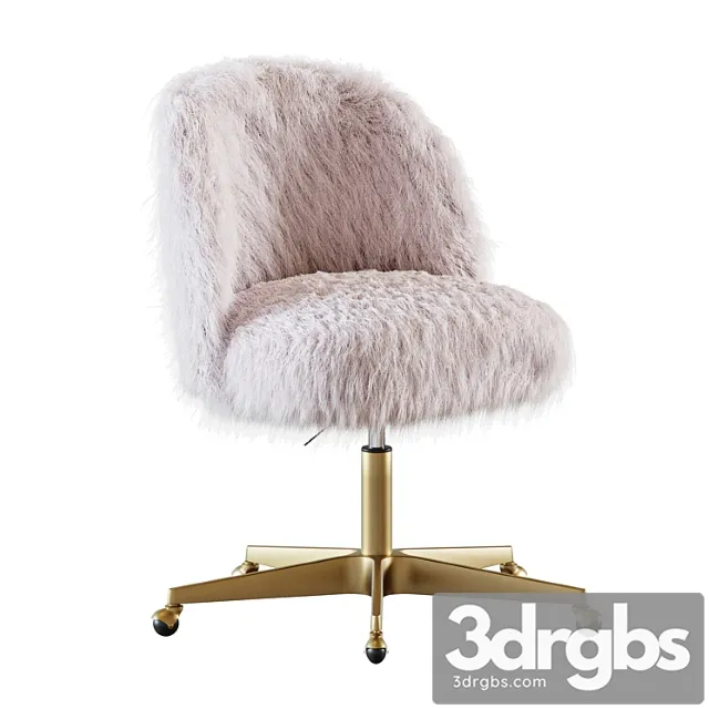 Rh alessa kashmir faux fur desk chair