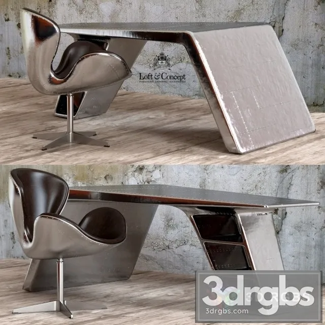 RH Aviator Desk and Chair 3dsmax Download