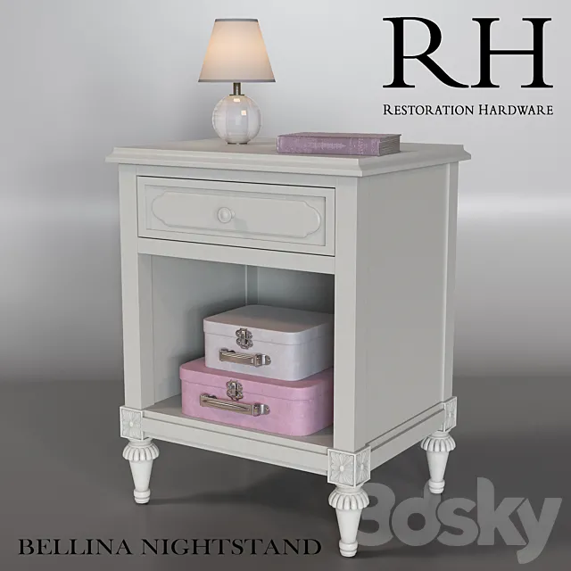 RH BELLINA NIGHTSTAND 3DSMax File