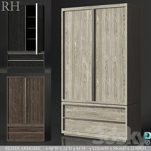 RH BEZIER ARMOIRE 3ds Max