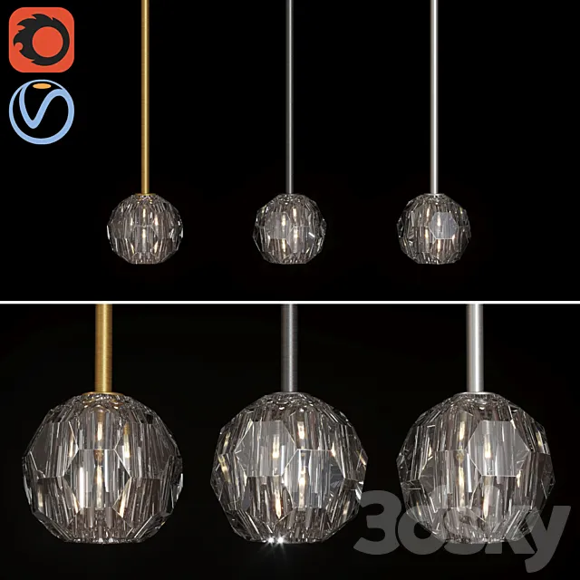 RH BOULE DE CRISTAL SINGLE ROD PENDANT 3ds Max