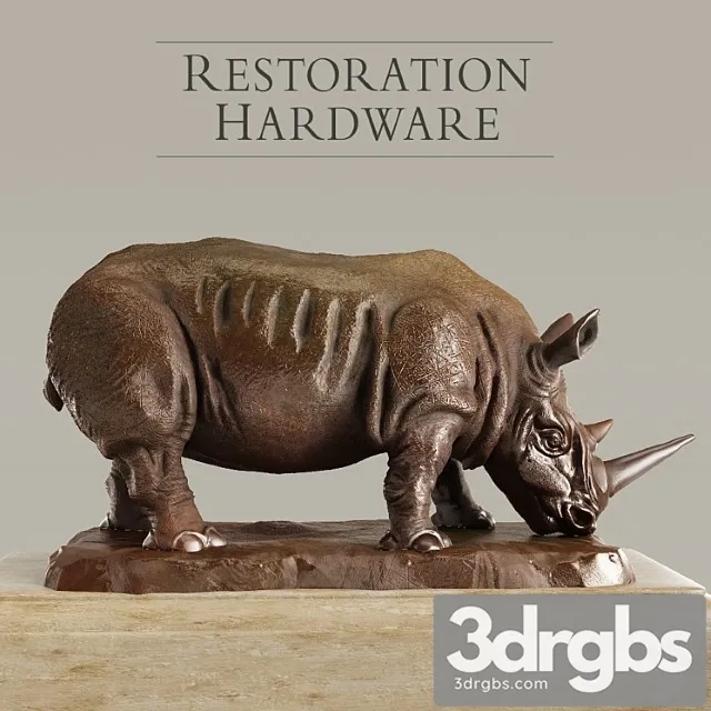 RH Bronze Rhino 3dsmax Download