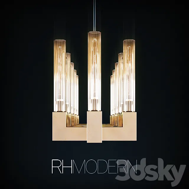 RH Cannele Linear Chandelier 54 ” 3DS Max Model