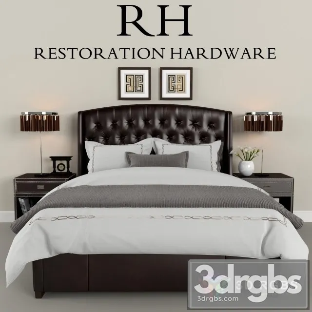 RH Churchill Fabric Bed 3dsmax Download