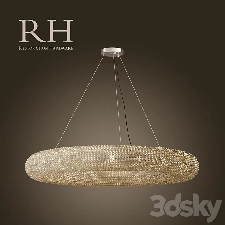 RH \/ CRYSTAL HALO CHANDELIER – 59 " 3DS Max