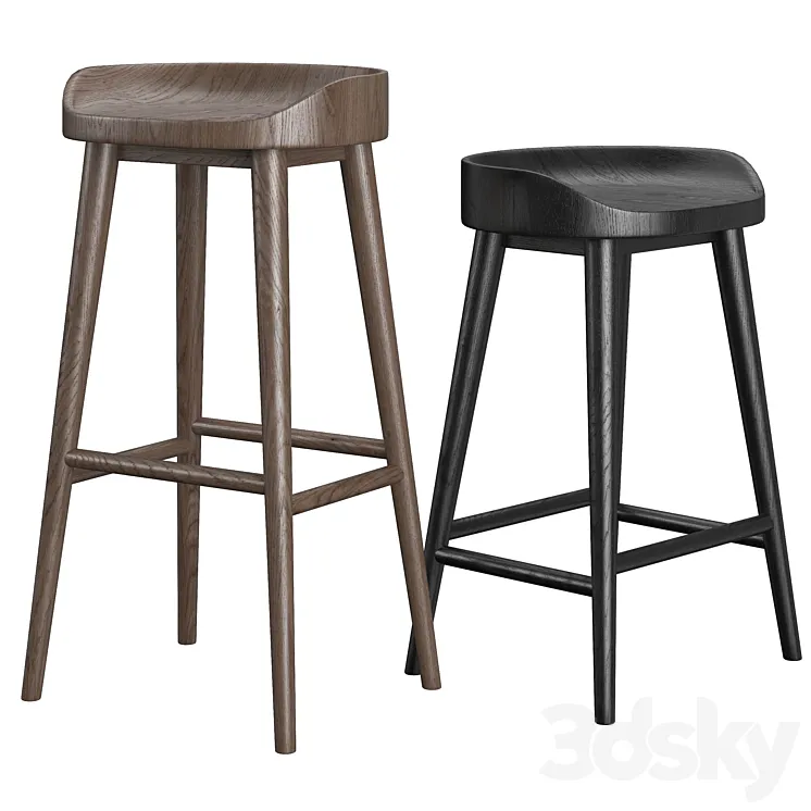 RH Danish Stool 3DS Max