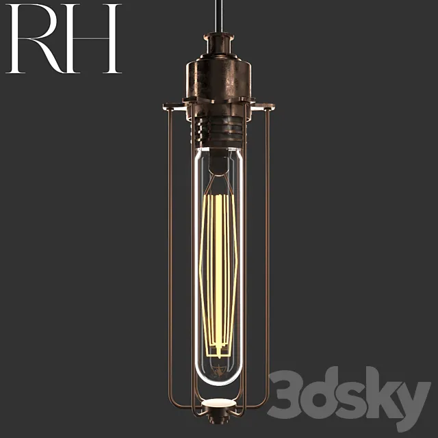 RH Edison Caged Pendant 3ds Max