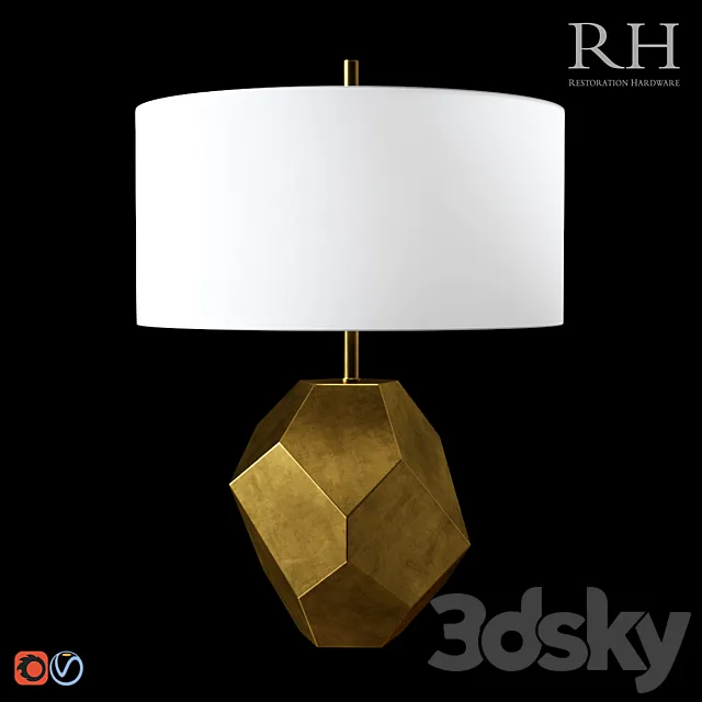 RH FACETED TABLE LAMP 3DS Max Model