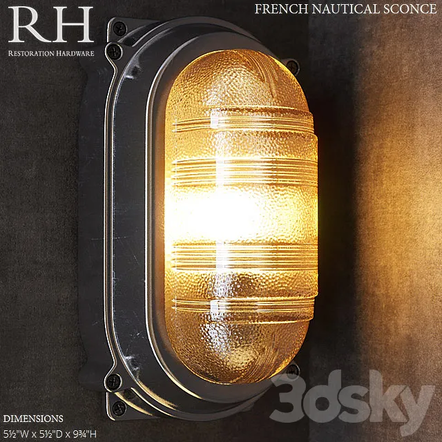 RH French Nautical Sconce 3DSMax File