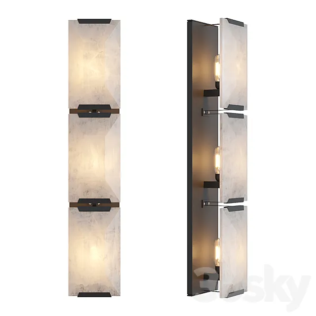 Rh Harlow Calcite Linear Sconce 3DSMax File