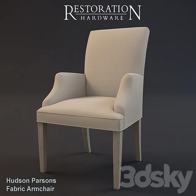 RH Hudson Parsons Fabric Armchair 3DSMax File