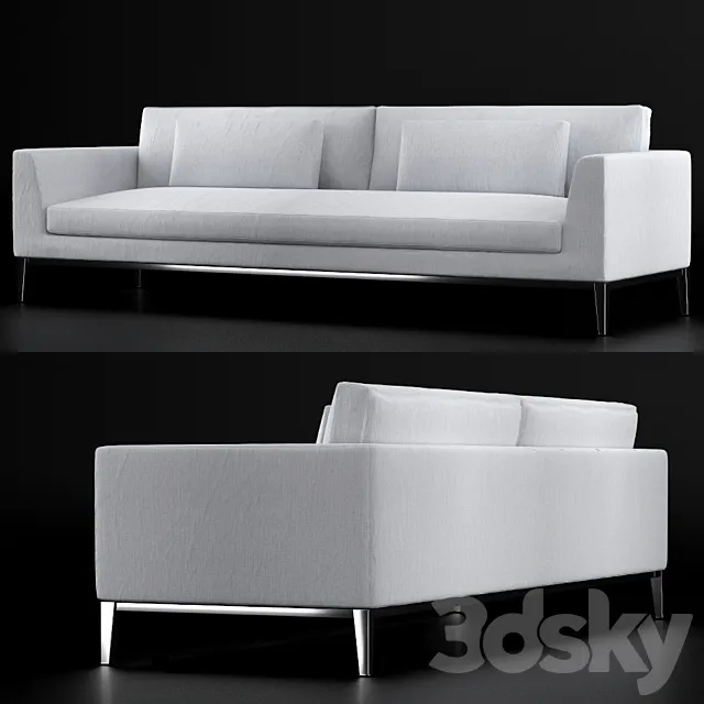 RH-ITALIA TAPER ARM FABRIC SOFA 3ds Max