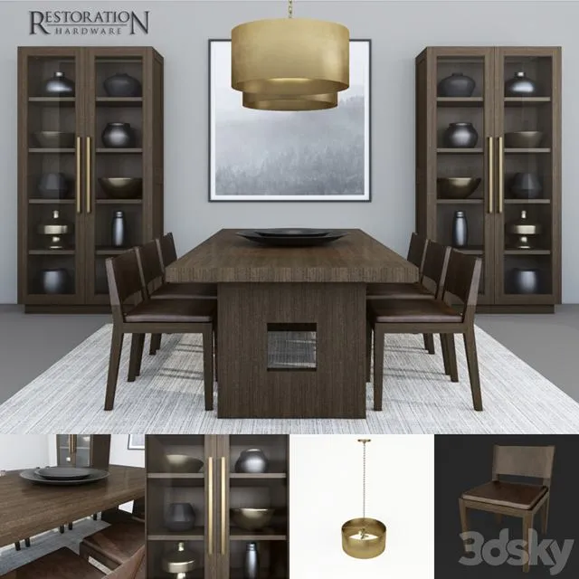 RH KEYES DINING TABLE 3dsMax Model