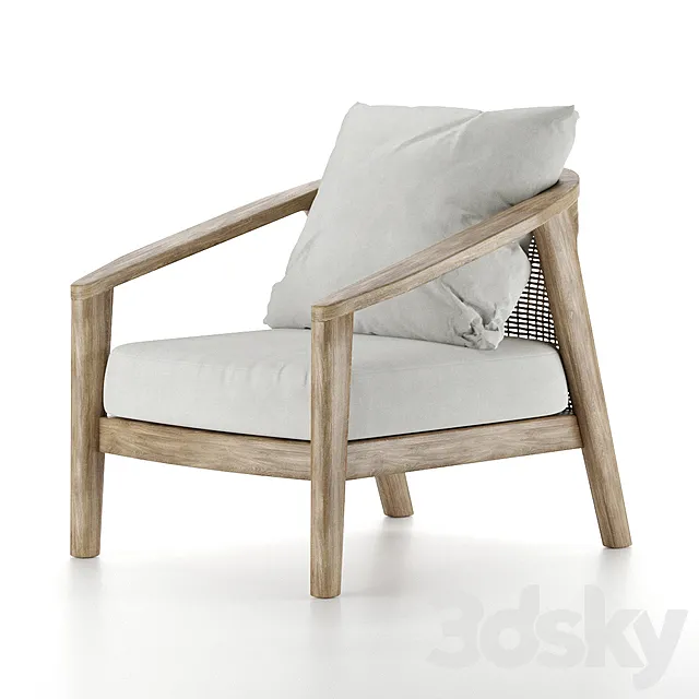 Rh – Malta Teak Lounge Chair 3ds Max