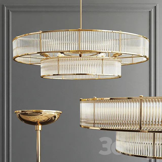 RH Marais Round Chandelier 3ds Max