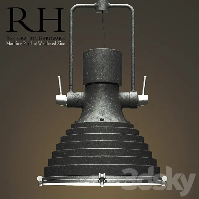 RH Maritime Pendant Weather Zinc 3DS Max Model