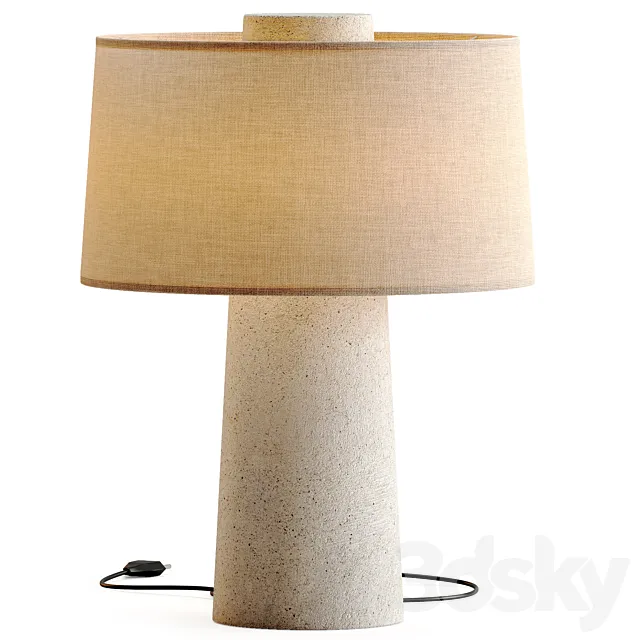 RH Merritt Marble Table Lamp 3DS Max Model