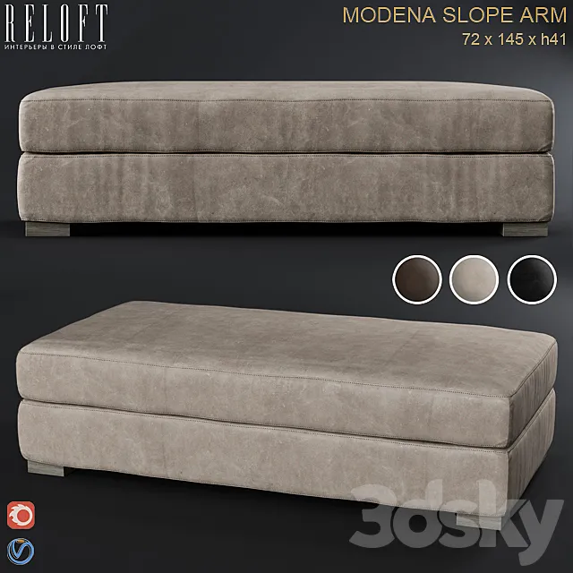 RH MODENA Ottoman 3ds Max