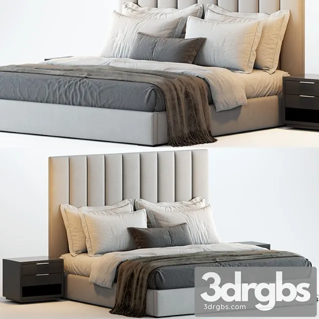 Rh modena vertical channel panel fabric platform bed