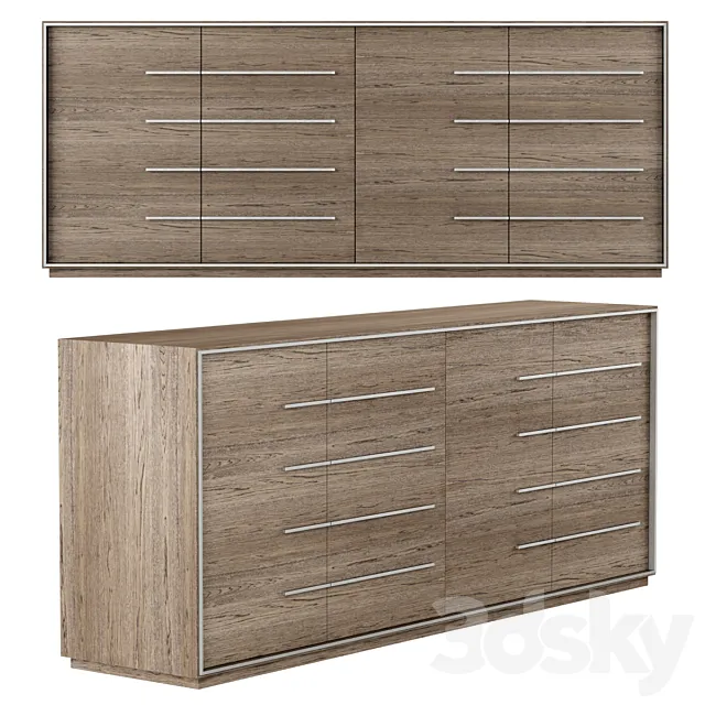 RH Modern Calvin panel 4-door sideboard 3ds Max