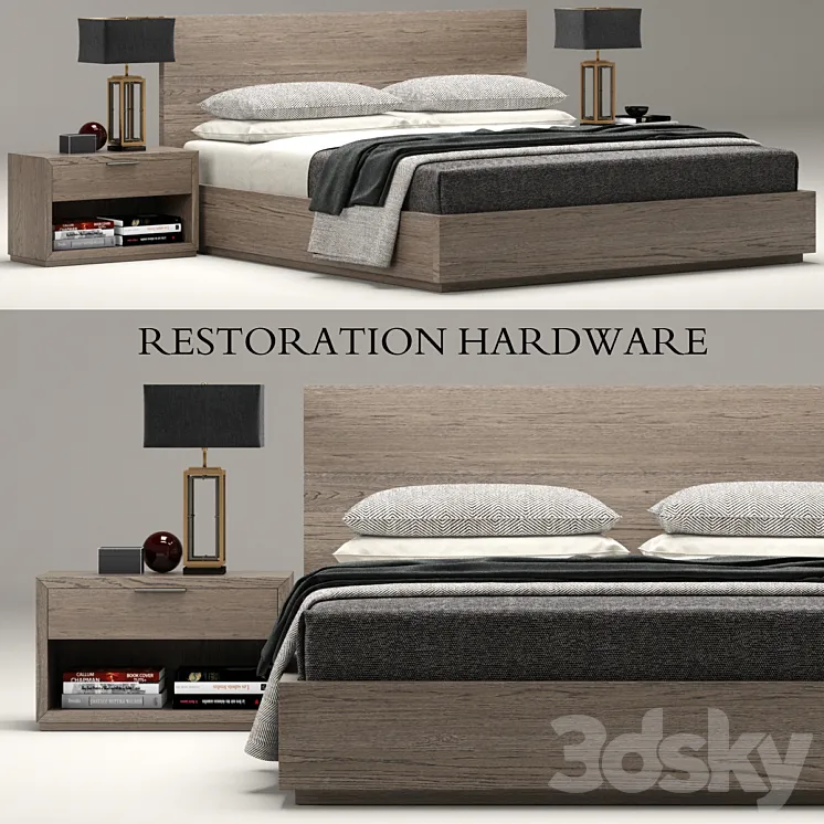 RH Modern Machinto bed 3DS Max