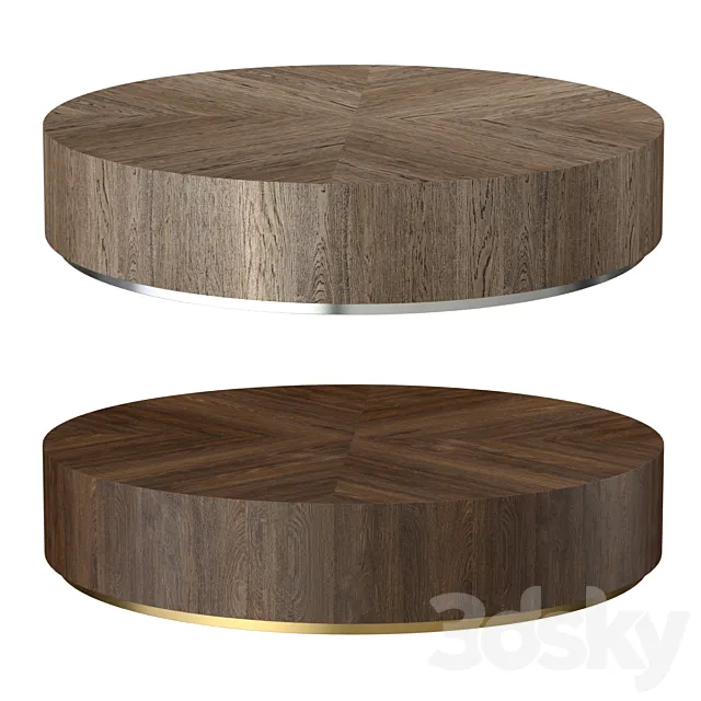RH Modern Machinto round coffee table 3ds Max