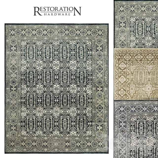 RH Moderne Geometric Rug 3DS Max Model