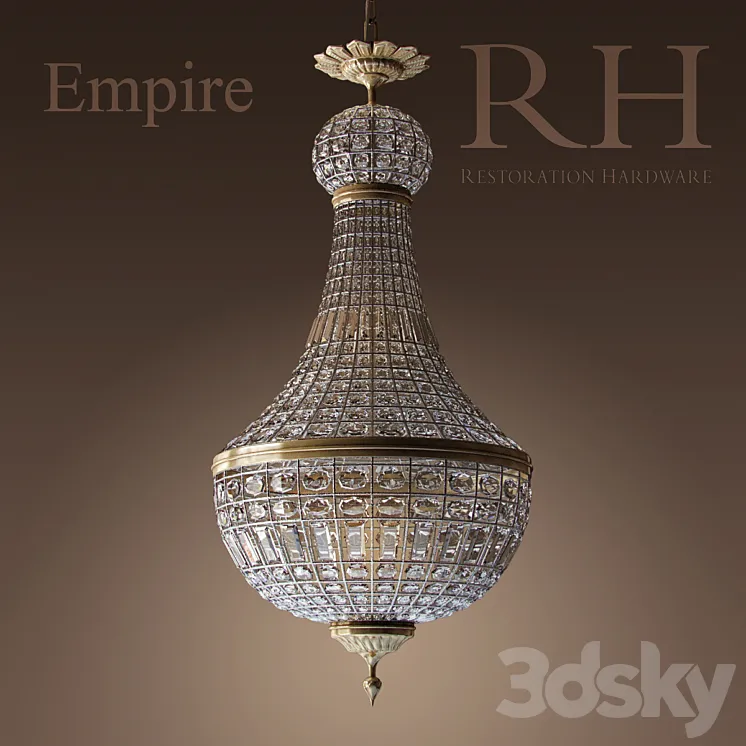 RH mpire crystal chandelier 3DS Max