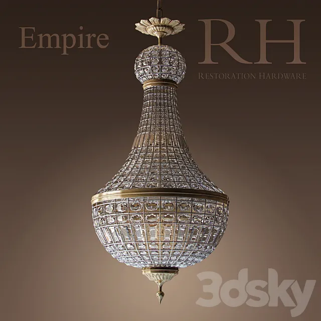 RH mpire crystal chandelier 3DSMax File