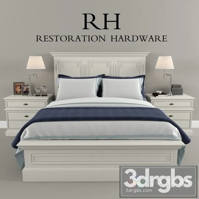 RH Neoclassic Bed 3dsmax Download