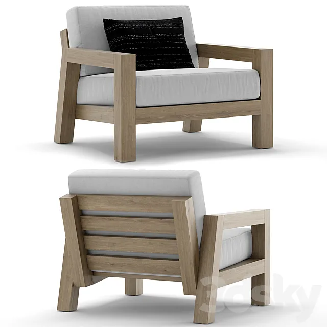 RH Outdoor Bonaire armchair 3ds Max