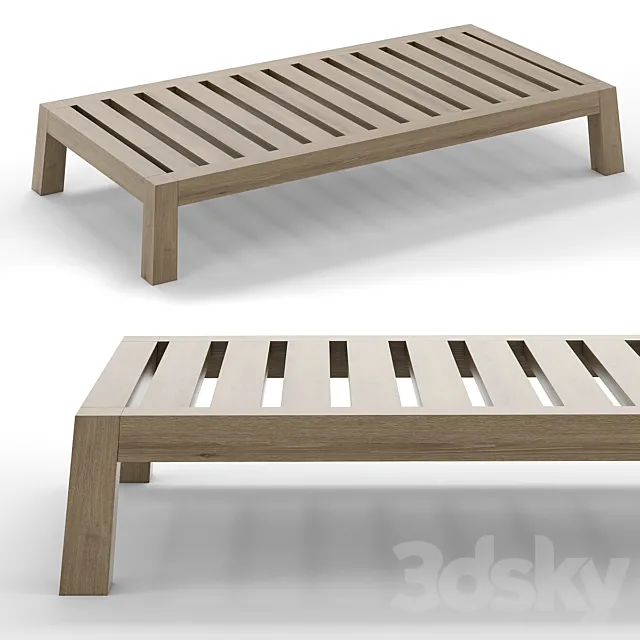 RH Outdoor Bonaire coffee table 3ds Max