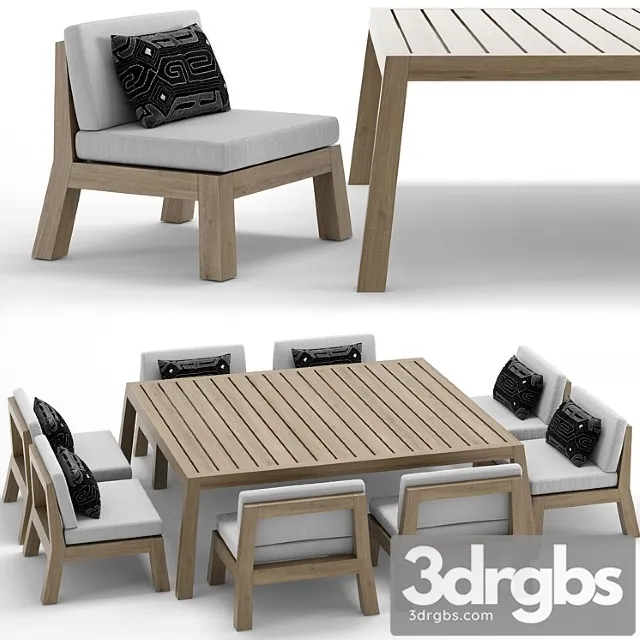 Rh outdoor bonaire table-chair 2 3dsmax Download
