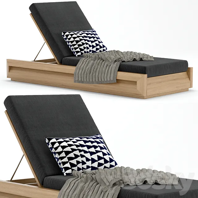 RH Outdoor Paloma chaise 3ds Max