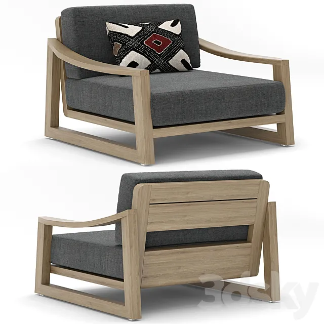 RH Outdoor Sebastian lounge chair 3ds Max