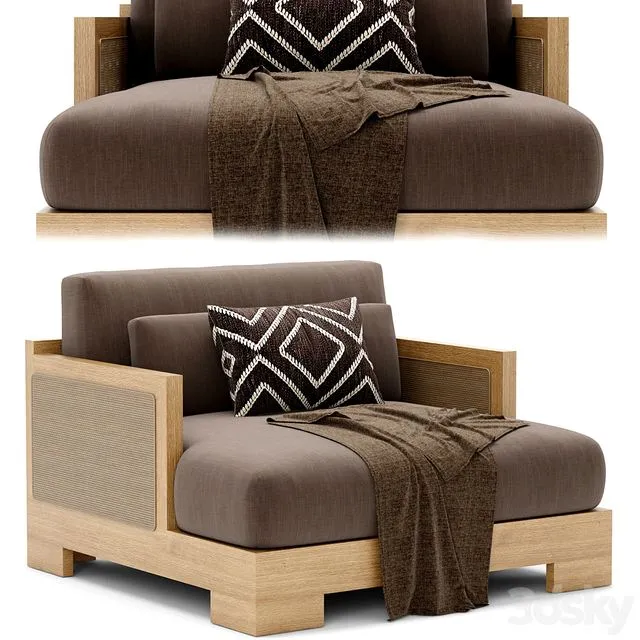 RH Outdoor Ubud armchair 3dsMax Model