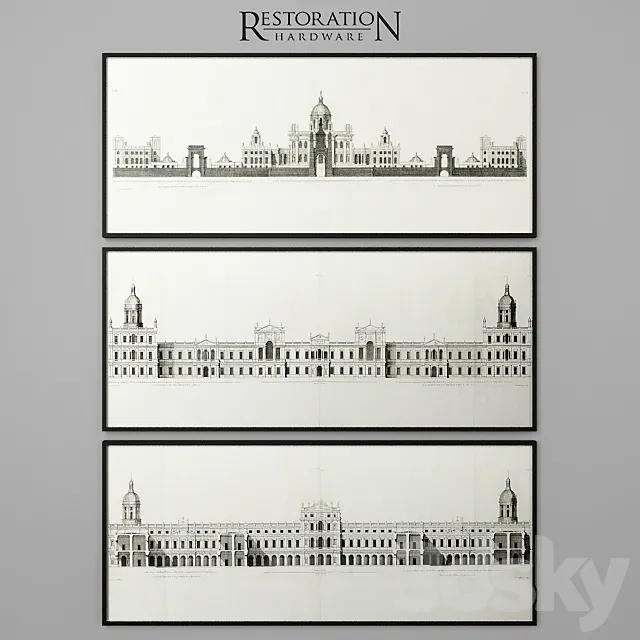 RH Palace Elevations Collection 3ds Max