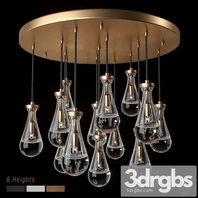 Rh rain round chandelier 36