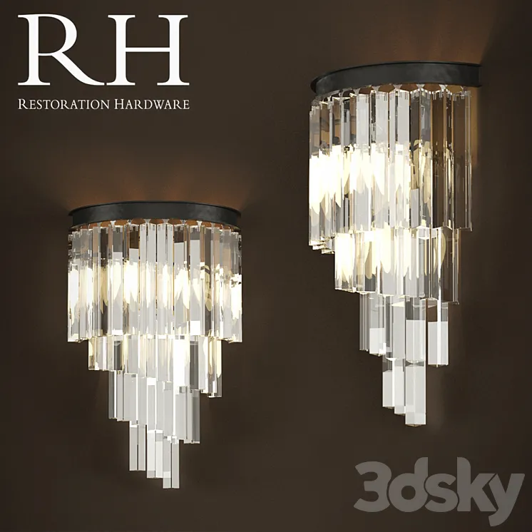 RH Sconce HELIX GLASS SCONCE 3DS Max