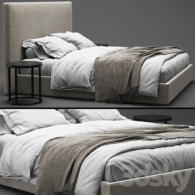 RH Sullivan Fabric Bed 3DS Max Model