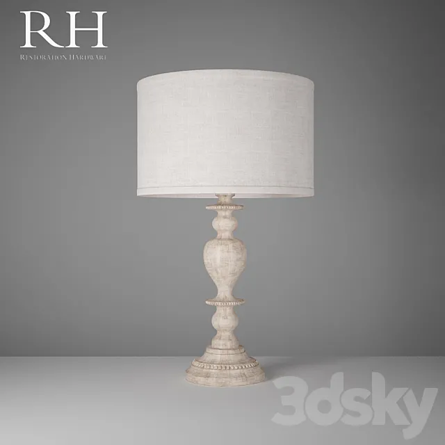 RH Table Lamp 3DS Max Model