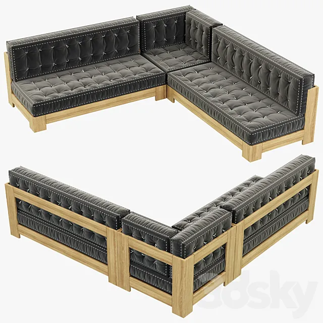 RH Teen Callum Corner Sectional Set 3DS Max Model