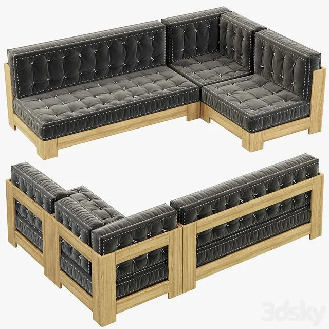 RH Teen Callum L Sectional Set 3dsMax Model