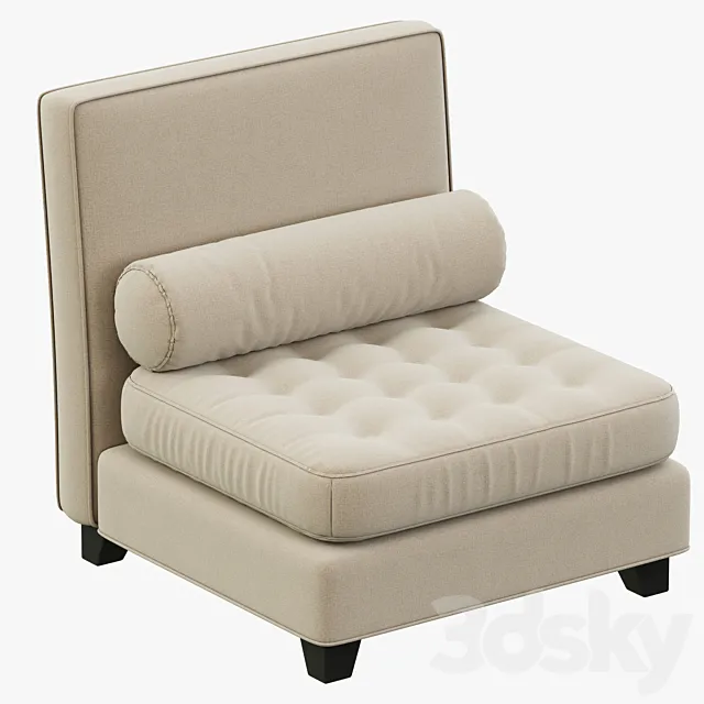 RH Teen Rylin Tufted Armless Chair 3ds Max