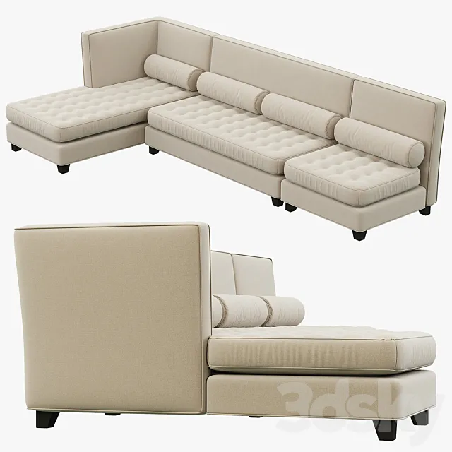 RH Teen Rylin Tufted Lounge Set 3DS Max Model