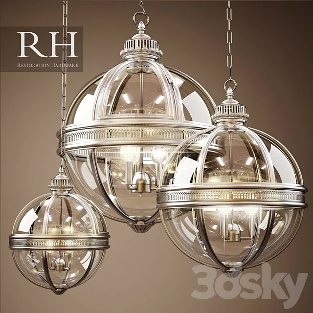 RH VICTORIAN HOTEL PENDANT (3size) 3DSMax File