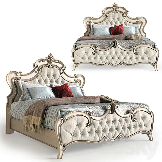 Rhinecliff Upholstered Panel Bed 3ds Max